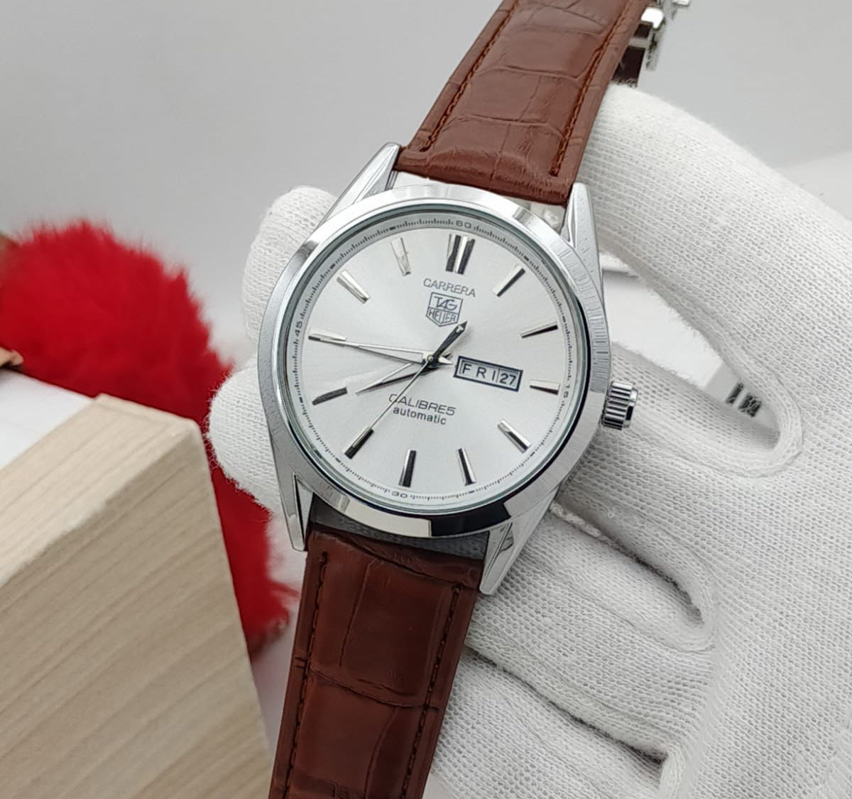 Carrera Calibre 5 - Luxury Swiss Watch With Leather Strap Mens Watch Wrist Watch | Best Quality Men Watch | Best Quality Analog Watch For Men