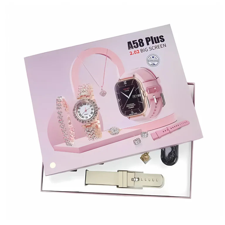 A58 Plus 6 in 1 - Smartwatch For Women | Best Quality Smart Watch For Girls | Perfect For Gift