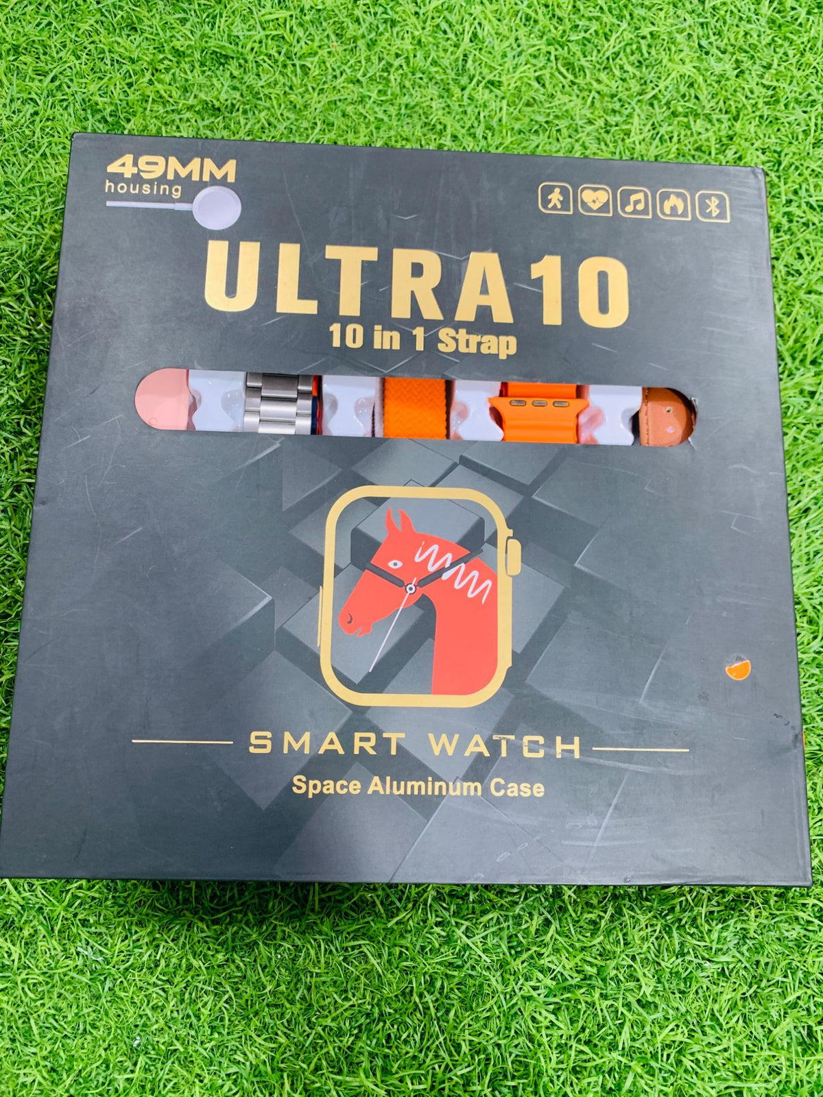 Ultra 10 Smart Watch | 10 in 1 Straps+Jelly Case | BT Calling | Super HD Display 49mm | Multi color straps & wireless charging