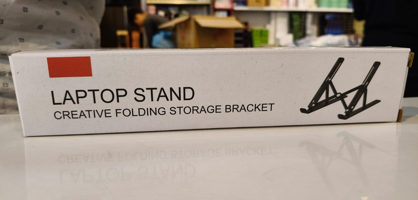 Premium Adjustable Aluminum Laptop Stand – Foldable Ergonomic Notebook Holder for Up to 16" Laptops (6-Level Height Adjustment)