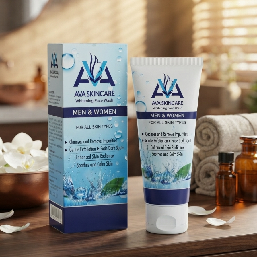 AVA Skin Care Whitening Face Wash - Gentle Facial Cleanser Formulated For Brightening Skin And Achieving A Radiant Complexion - 100ML