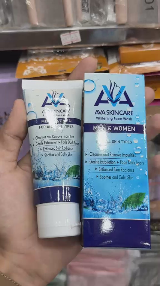AVA Skin Care Whitening Face Wash - Gentle Facial Cleanser Formulated For Brightening Skin And Achieving A Radiant Complexion - 100ML